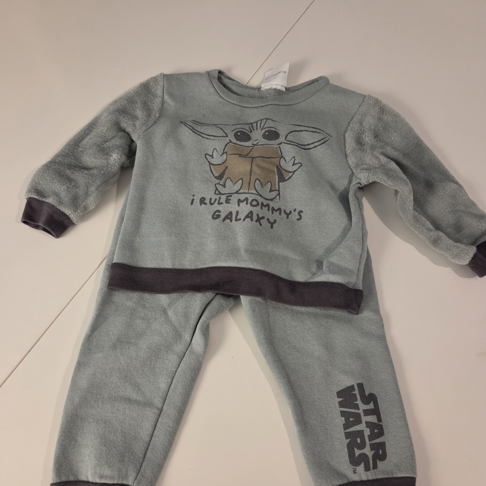 Star Wars - Baby Yoda Grogu Sweatshirt Set - 18M